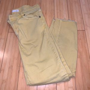 LOFT Yellow Skinny Crop Jeans